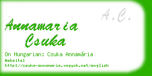 annamaria csuka business card