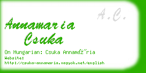 annamaria csuka business card